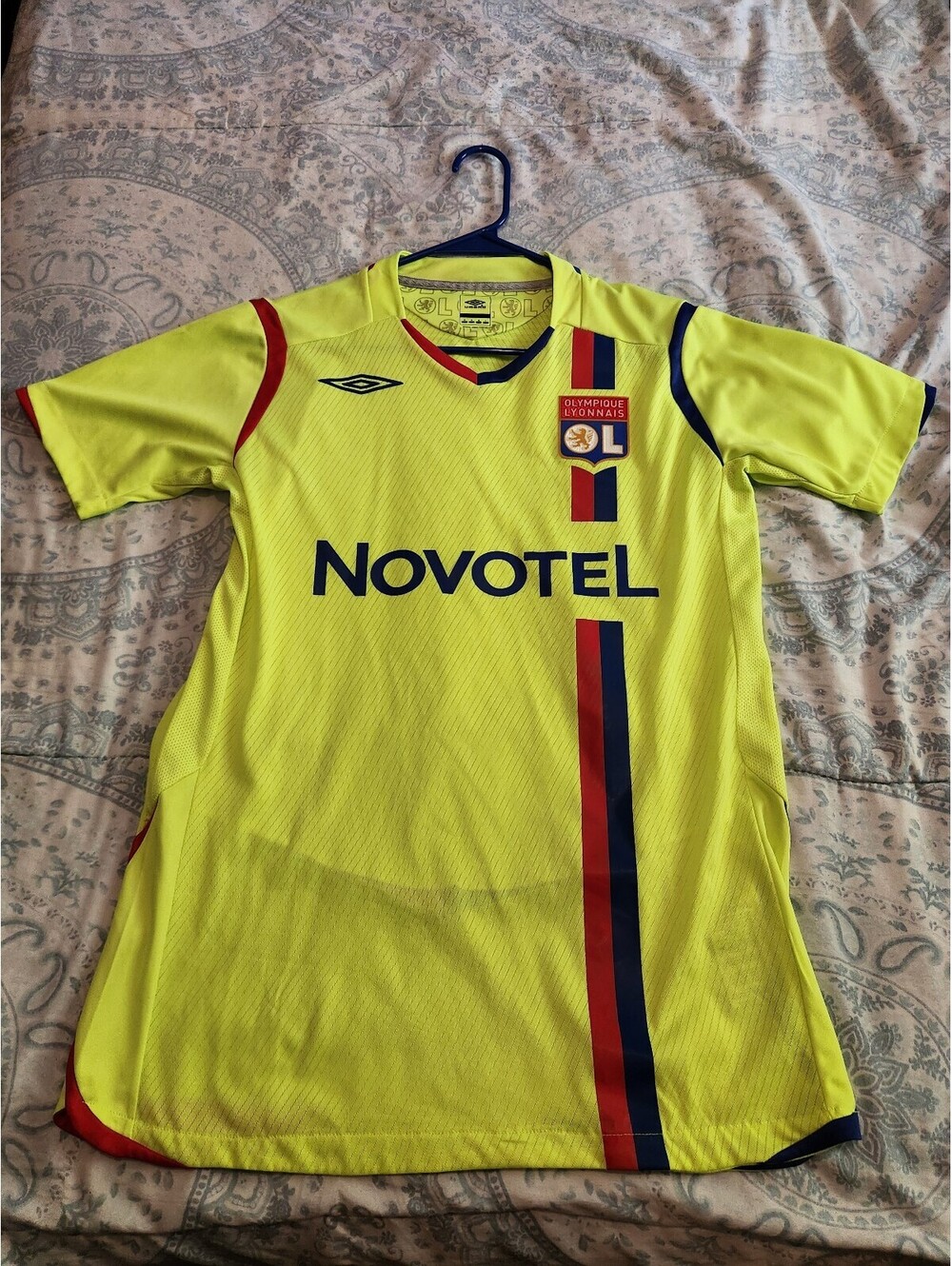 Olympique Lyonnais Lyon 2008/2009 Authentic France Third Soccer Jersey Size M
